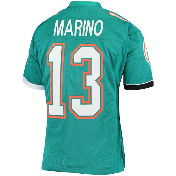 Dan Marino Miami Dolphins 1990 Authentic Throwback Retired Player Jersey - Aqua - Image 3