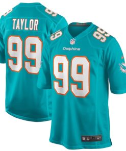Jason Taylor Miami Dolphins Nike Game Retired Player Jersey - Aqua