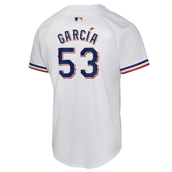 Adolis Garcia Texas Rangers Nike Youth Home Game Player Jersey - White - Image 3