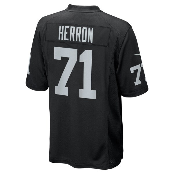 Justin Herron Las Vegas Raiders Nike Team Game Jersey - Black - Image 3