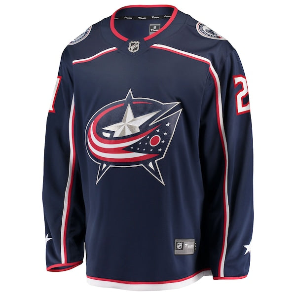 Isac Lundestrom Columbus Blue Jackets Home Breakaway Jersey - Navy - Image 2