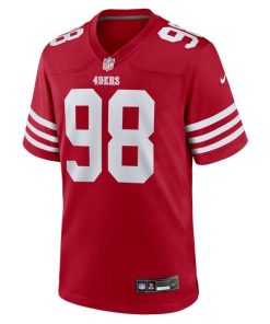 Alternative view of Mykel Williams San Francisco 49ers Nike Team Game Jersey -  Scarlet