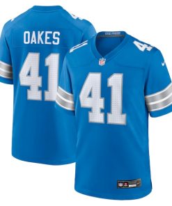 Gunnar Oakes Detroit Lions Nike Team Game Jersey -  Blue