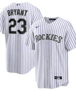 Alternative view of Kris Bryant Colorado Rockies Nike Replica Player Jersey - White/Purple