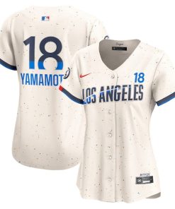 Yoshinobu Yamamoto Los Angeles Dodgers Nike Women's 2024 City Connect Limited Player Jersey - Cream
