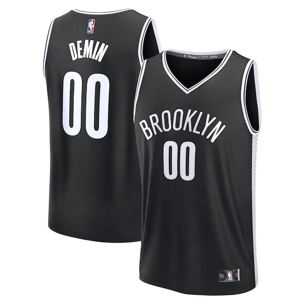 Egor Demin Brooklyn Nets 2025 NBA Draft First Round Pick Fast Break Replica Jersey - Icon Edition - Black