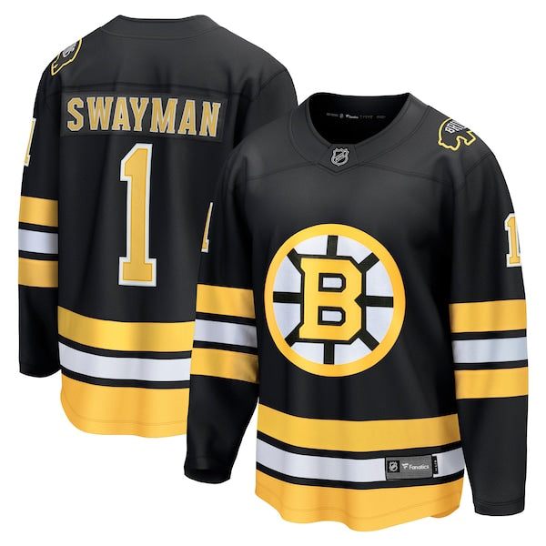 Jeremy Swayman Boston Bruins Home Breakaway Player Jersey - Black