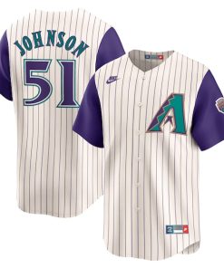 Randy Johnson Arizona Diamondbacks Nike Throwback Cooperstown Collection Limited Jersey - Cream