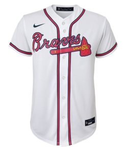 Alternative view of Spencer Strider Atlanta Braves Nike Youth Home Replica Player Jersey - White