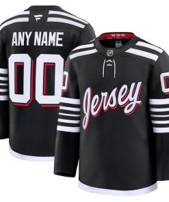 Alternative view of New Jersey Devils  Alternate Premium Custom Jersey - Black/Red/White