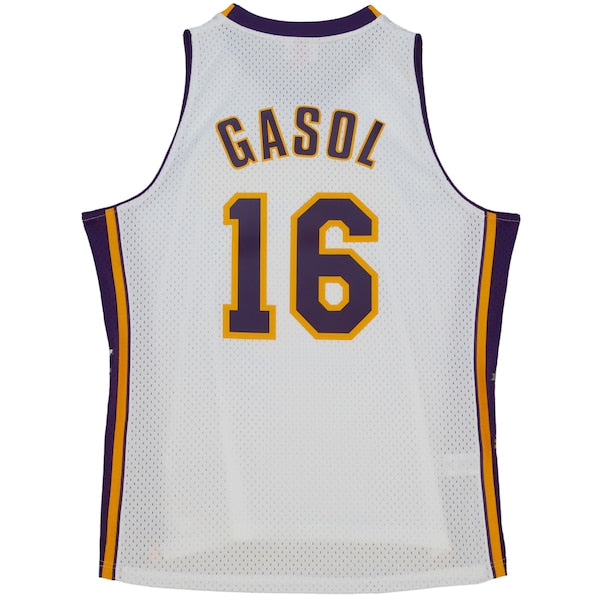 Pau Gasol Los Angeles Lakers Unisex Hall of Fame Class of 2023 Throwback Swingman Jersey - White - Image 4