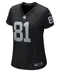 Alternative view of Austin Hooper Las Vegas Raiders Nike Women's Team Game Jersey -  Black