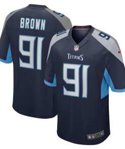Shakel Brown Tennessee Titans Nike  Game Jersey -  Navy