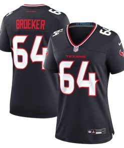 Alternative view of Nick Broeker Houston Texans Nike Women's Team Game Jersey -  Navy