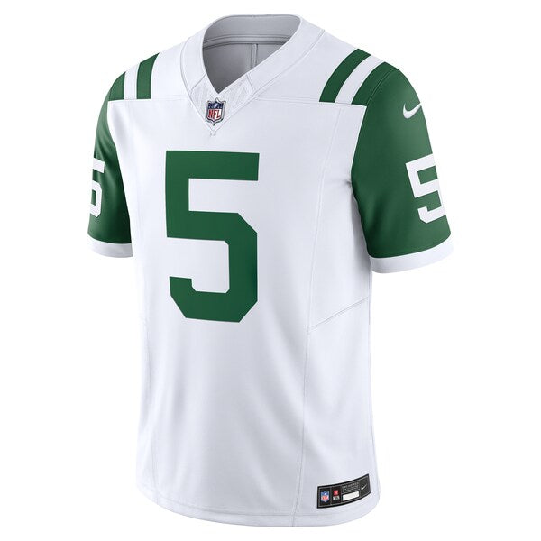 Garrett Wilson New York Jets Nike Classic Alternate Vapor F.U.S.E. Limited Jersey - White - Image 2