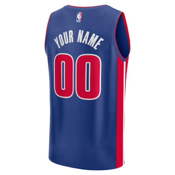 Detroit Pistons Fastbreak Custom Jersey - Icon Edition - Blue - Image 3