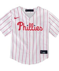 Alternative view of Bryce Harper Philadelphia Phillies Nike Toddler Home Replica Player Jersey - White