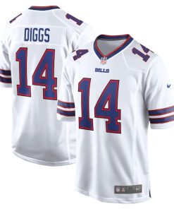 Alternative view of Stefon Diggs Buffalo Bills Nike  Game Jersey - White/Royal