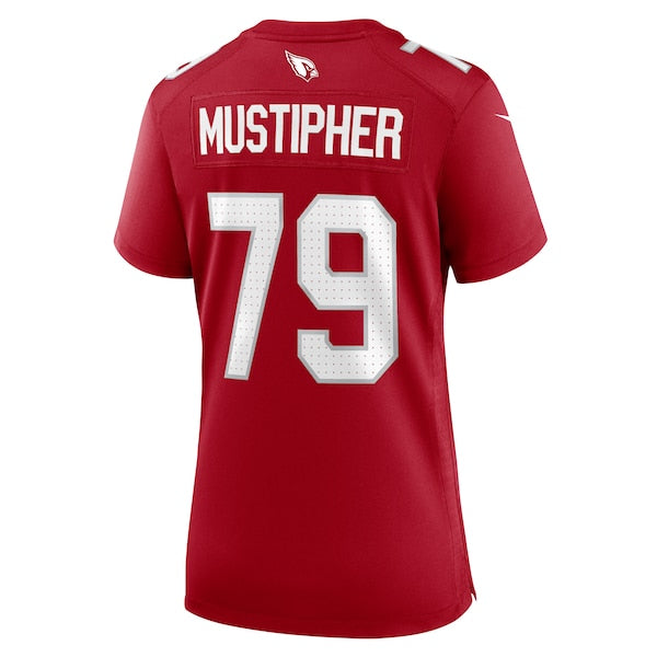 PJ Mustipher Arizona Cardinals Nike Women's Team Game Jersey - Cardinal - Image 3