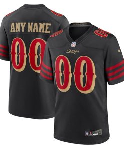 San Francisco 49ers Nike 2025 Rivalries Collection Custom Game Jersey - Black/Red