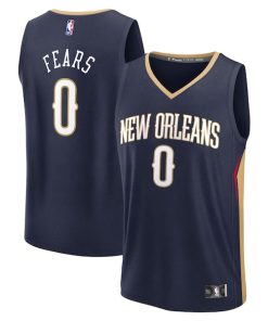 Jeremiah Fears New Orleans Pelicans  Youth 2025 NBA Draft First Round Pick Fast Break Replica Jersey - Icon Edition - Navy