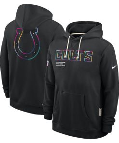 Indianapolis Colts Nike 2025 NFL Crucial Catch Sideline Standard Issue Dri-FIT Hoodie - Black