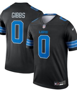 Alternative view of Jahmyr Gibbs Detroit Lions Nike Alternate Legend Jersey - Black/Blue