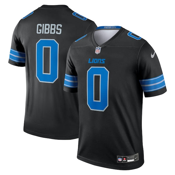 Jahmyr Gibbs Detroit Lions Nike Alternate Legend Jersey - Black/Blue - Image 2