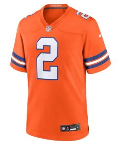 Alternative view of Patrick Surtain II Denver Broncos Nike Mile High Collection 1977 Throwback Player Game Jersey - Orange