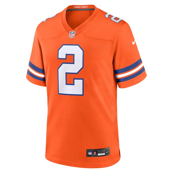 Patrick Surtain II Denver Broncos Nike Mile High Collection 1977 Throwback Player Game Jersey - Orange - Image 2