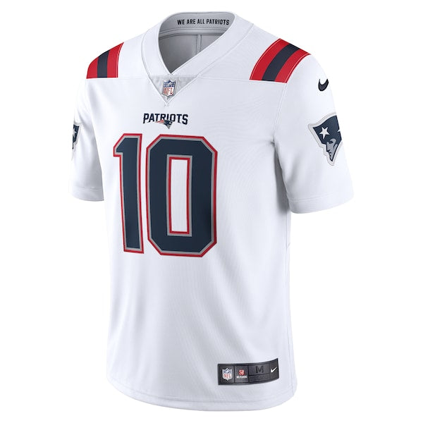 Mac Jones New England Patriots Nike Vapor Limited Jersey - White/Navy - Image 3