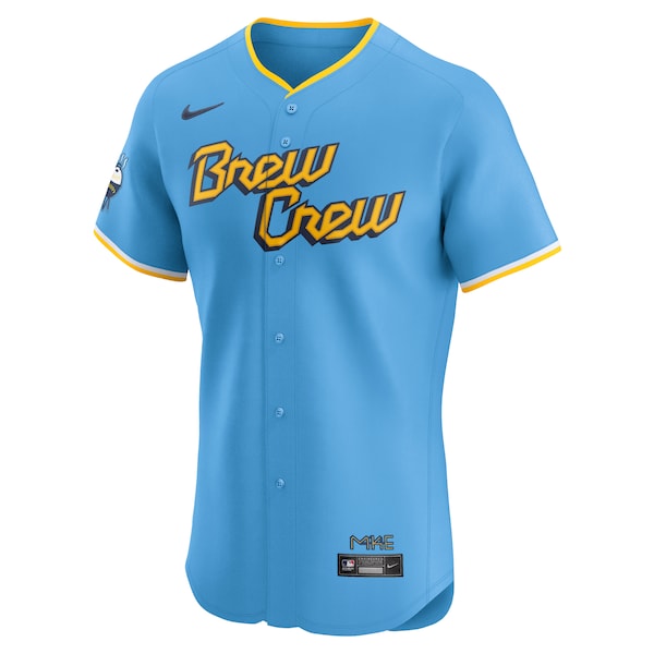 Milwaukee Brewers Nike City Connect Elite Jersey - Powder Blue - Image 2