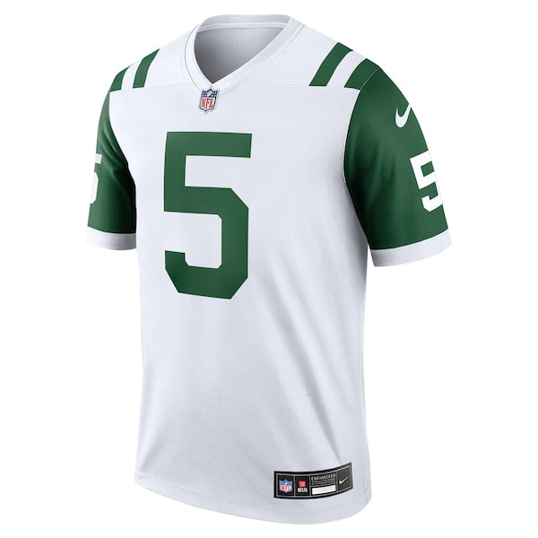 Garrett Wilson New York Jets Nike Classic Alternate Legend Jersey - White - Image 3