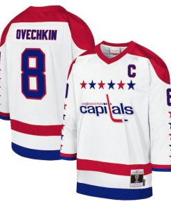 Alexander Ovechkin Washington Capitals Youth 2012-13 Blue Line Captain Patch Player Jersey - White
