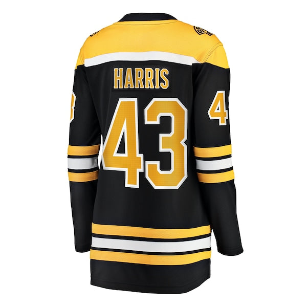 Jordan Harris Boston Bruins Women's Home Breakaway Jersey - Black - Image 3
