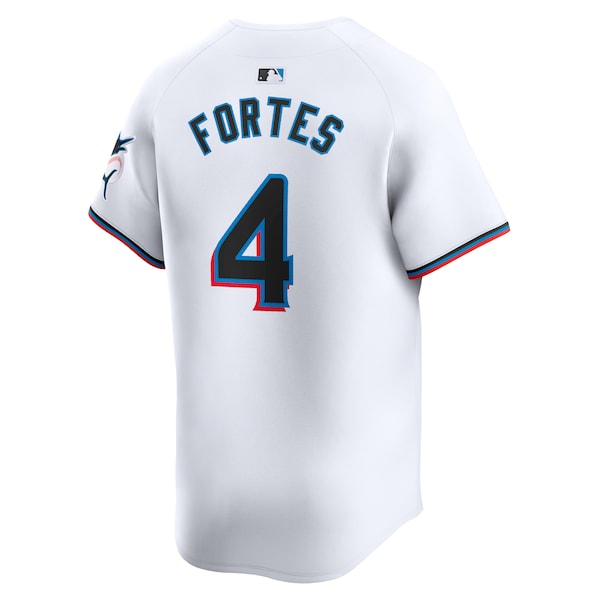 Nick Fortes Miami Marlins Nike Home Limited Player Jersey - White - Image 3