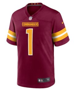Alternative view of Number 1 Dad Washington Commanders Nike Game Jersey - Burgundy