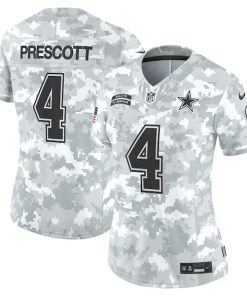 Dak Prescott Dallas Cowboys Nike Women's 2024 Salute to Service Limited Jersey - Arctic Camo