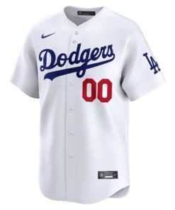 Alternative view of Los Angeles Dodgers Nike Home Limited Custom Jersey - White