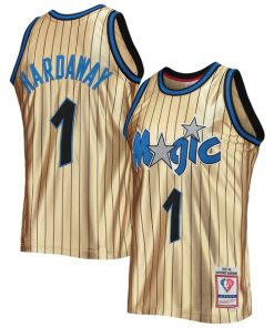 Alternative view of Penny Hardaway Orlando Magic 75th Anniversary 1993/94 Hardwood Classics Swingman Jersey - Gold