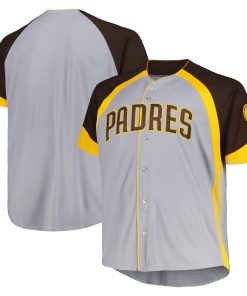 San Diego Padres Profile Big & Tall Colorblock Team Fashion Jersey - Gray