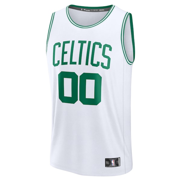 Boston Celtics Fast Break Custom Jersey - Association Edition - White/Kelly Green/Black - Image 3