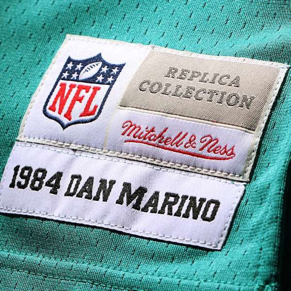Dan Marino Miami Dolphins Big & Tall 1984 Retired Player Replica Jersey - Aqua - Image 3