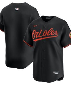 Alternative view of Baltimore Orioles Nike Limited Alternate Blank Replica Jersey - Black/White