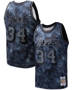 Shaquille O'Neal Los Angeles Lakers Hardwood Classics 1996/97 Tie-Dye Swingman Jersey - Black