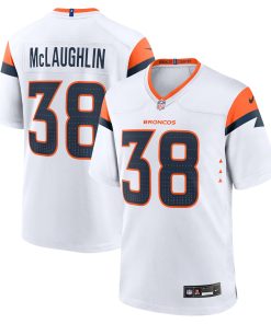 Alternative view of Jaleel McLaughlin Denver Broncos Nike Alternate Game Jersey -  Navy/White/Orange