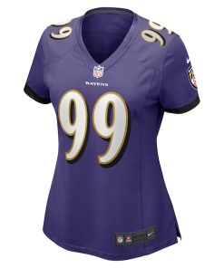 Alternative view of Odafe Oweh Baltimore Ravens Nike Women's Game Jersey - Purple
