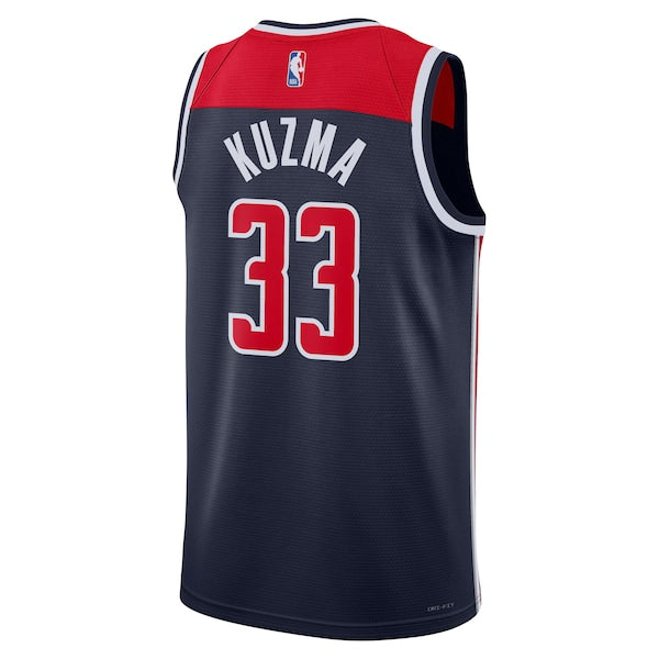 Kyle Kuzma Washington Wizards Jordan Brand Unisex Swingman Jersey - Statement Edition - Navy - Image 3