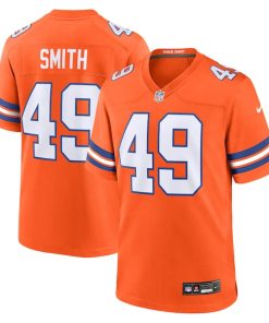Dennis Smith Denver Broncos Nike Mile High Collection 1977 Throwback Retired Player Game Jersey - Orange