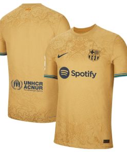 Barcelona Nike 2022/23 Away Authentic Blank Jersey - Yellow